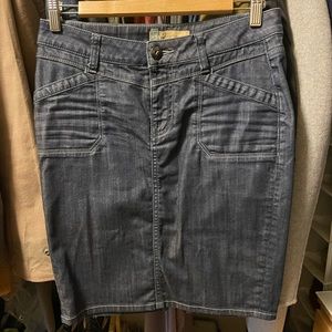 Anthropologie, denim skirt. In like-new condition. Pet & smoke free home.